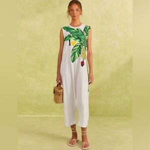 Farm Rio - with tags - Tropical bananas Print Sleeveless Jumpsuit